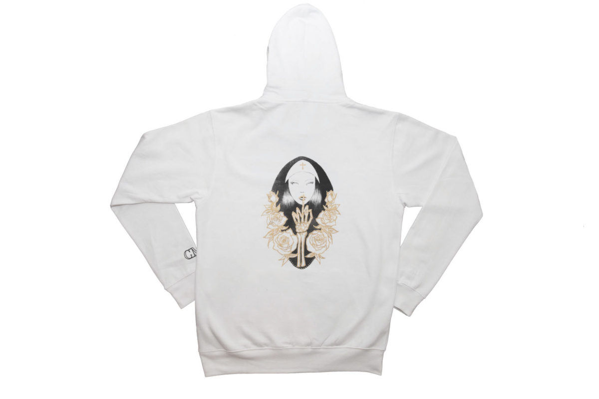 CMB light weight white hoodie